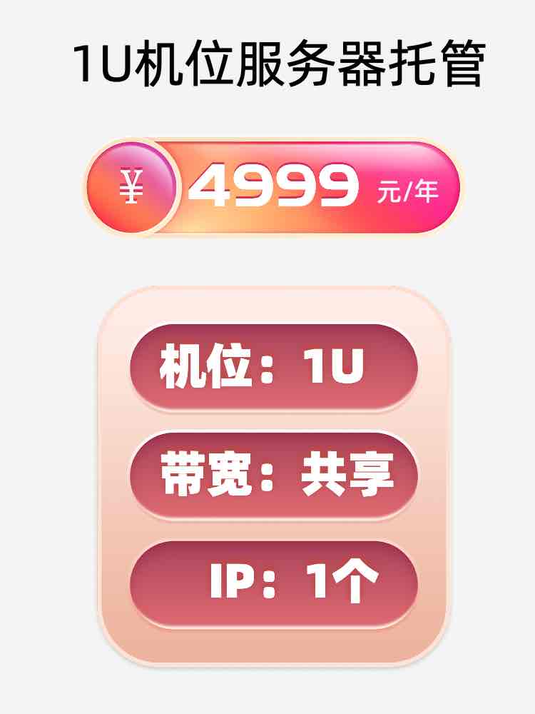 泰安1U百兆共享服务器托管